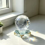 Glass Prism Sphere – Faceted Glass Ball & Rainbow Light Catcher