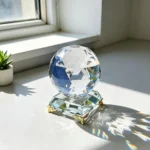 Glass Prism Sphere – Faceted Glass Ball & Rainbow Light Catcher