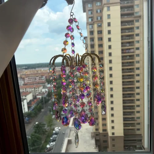 Click to view full screen Claw Crystal Suncatcher Rainbow Window Decor-0002