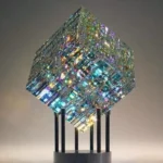 Dichroic Glass Prism Cube Rainbow Catcher