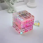 Dichroic Glass Prism Cube Rainbow Catcher