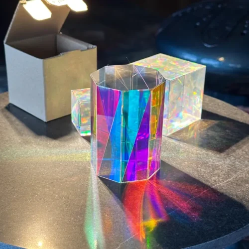 The light effect is beautiful! It takes a little experimenting to find the right angle, but once the sunlight hits it properly, you get really pretty colors across the room.