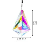 Faceted Diamond Suncatcher Rainbow Glass Prism