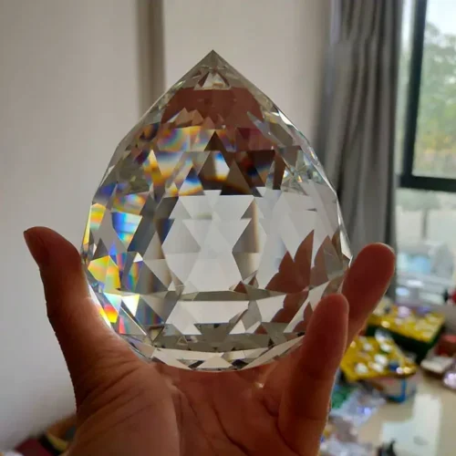 Click to view full screen Faceted Teardrop Crystal Prism-021