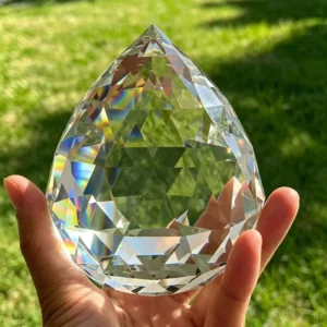 Faceted Teardrop Crystal Prism Rainbow Maker