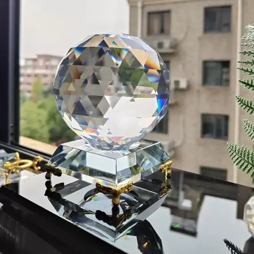 Click to view full screen Glass Prism Sphere Rainbow Light Catcher