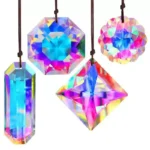 Glass Prism Suncatcher Pendants Set