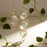 Layered Round Crystal Suncatcher Hanging Window Decor