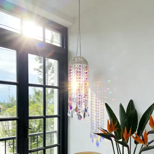 Click to view full screen I love how it looks in my window. When the sunlight hits it, the whole room feels brighter