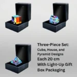 Three Piece Set Glass Prism Rainbow Catcher