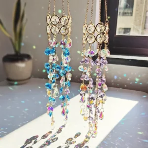 Waterfall Crystal Suncatcher Rainbow Hanging Decor